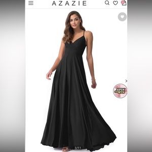 Black chiffon maxi bridesmaid dress size 4